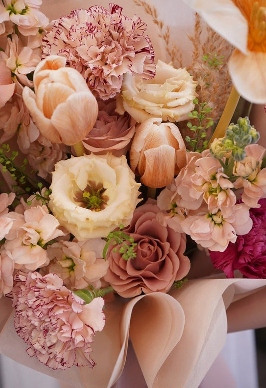 Beige | Cappuccino Rose - Fresh Flowers - Bouquet - Birthday - Bouquet - Carnation - 2