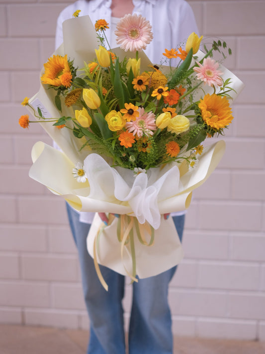 Sunlit Yellow Tulip | Sunflower