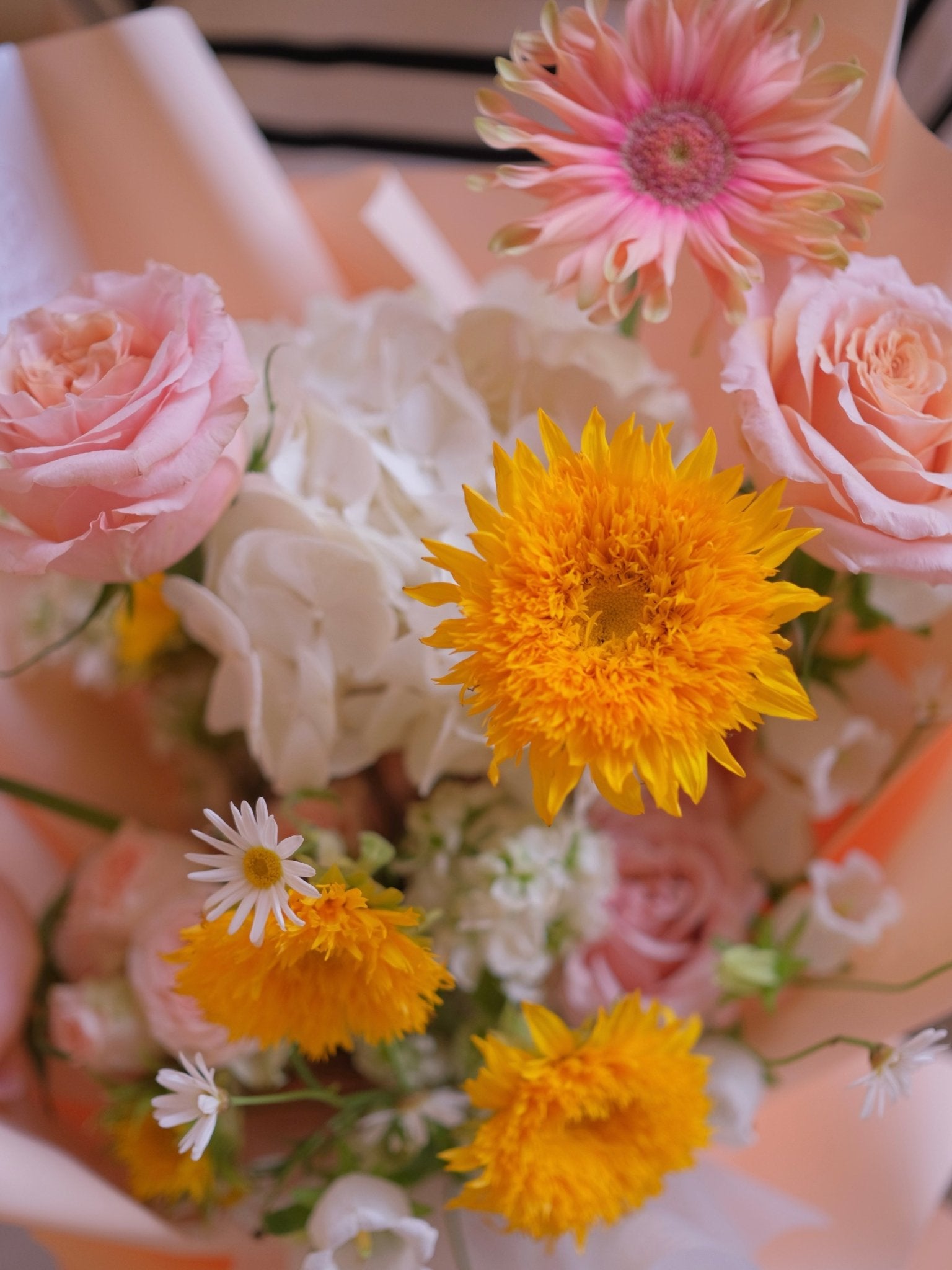 New Chapter |Sunflower & Hydrangea - Fresh Flowers - Bouquet - Bouquet - Graduation - Sunflower - 4