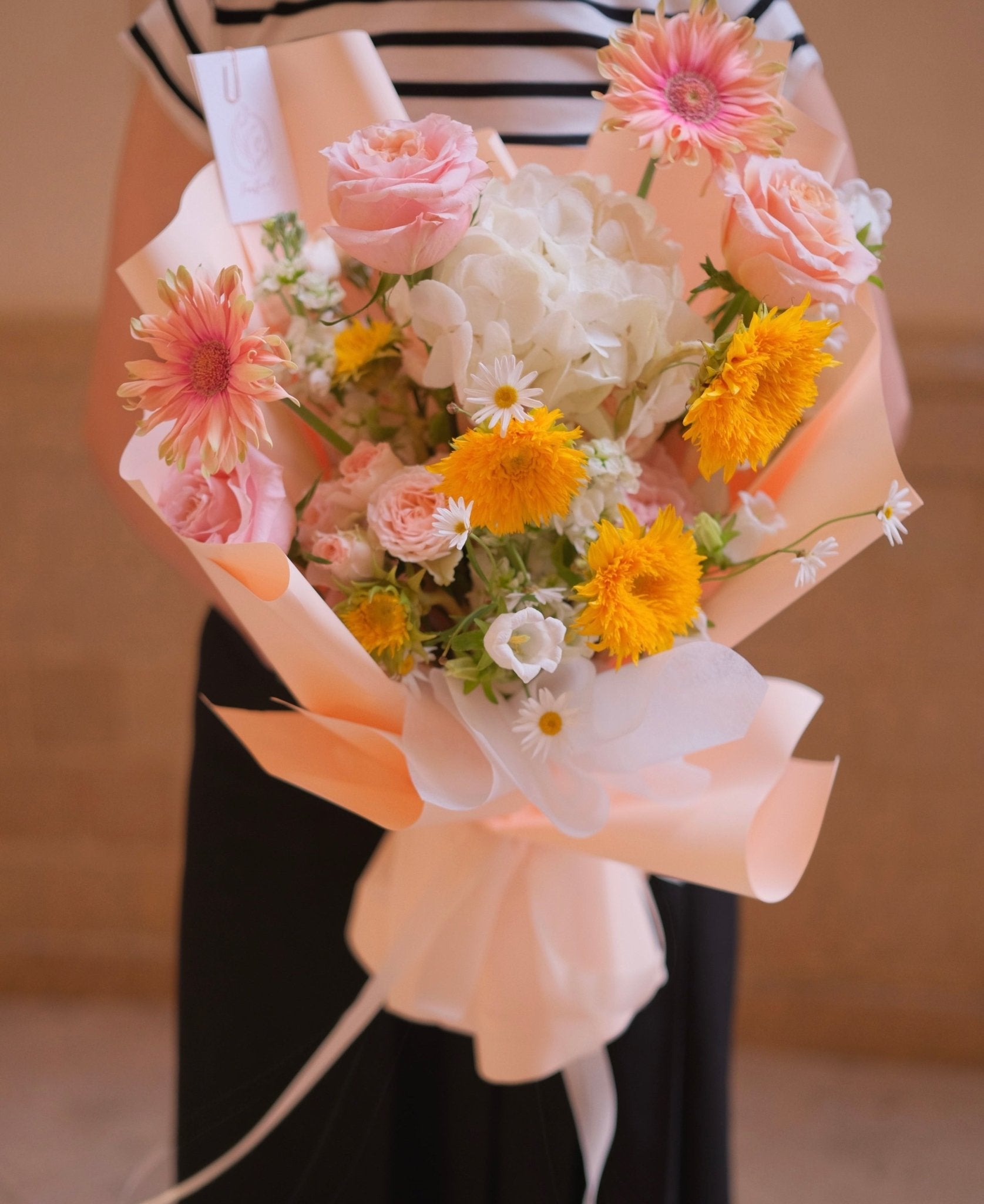 New Chapter |Sunflower & Hydrangea - Fresh Flowers - Bouquet - Bouquet - Graduation - Sunflower - 3