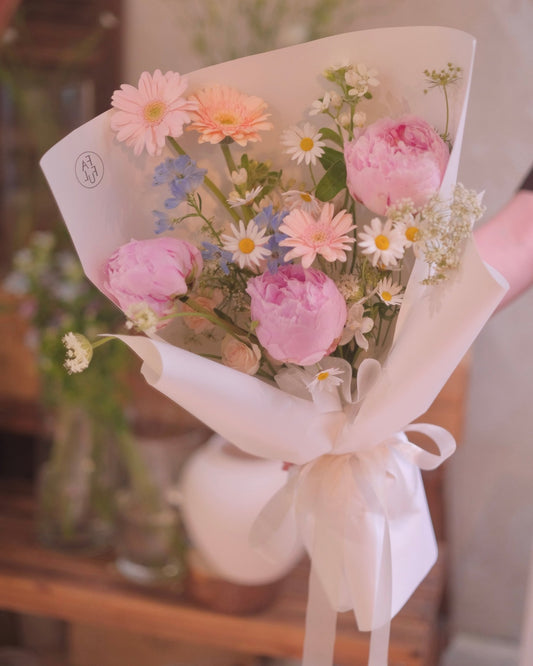 Soft Petal | Light Pink Peony - Fresh flowers - Anniversary - Birthday - Bouquet - 2