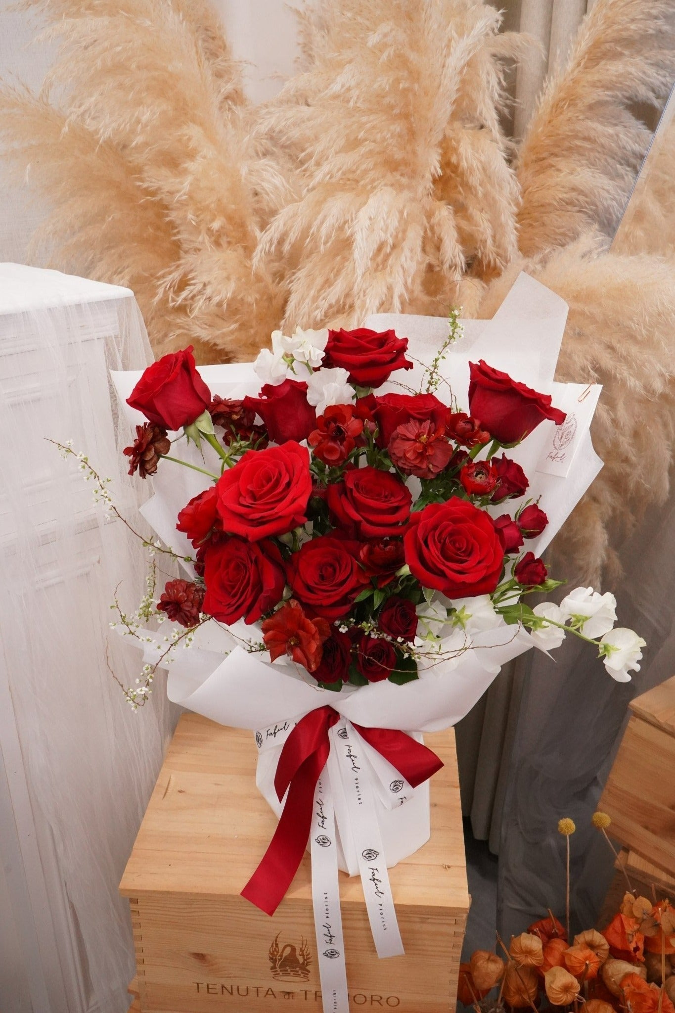 Everlasting Love Korean Red Rose Bouquet Faful Florist