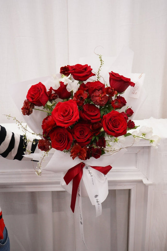 Everlasting love | Red Rose - Fresh Flowers - Bouquet - 2024vday - Bouquet - Red Rose - 2