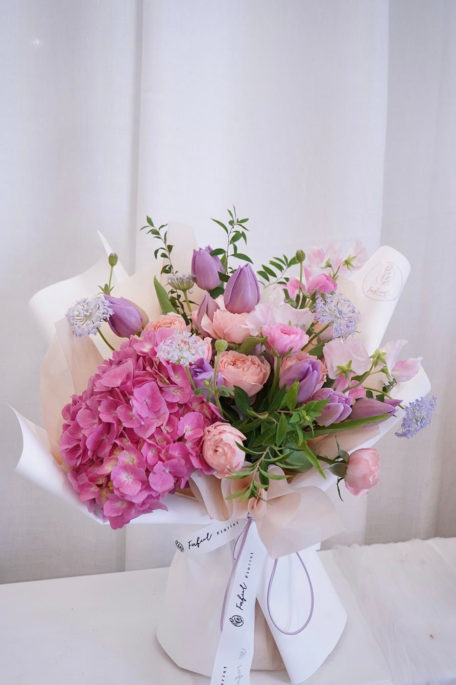 Le Jardín | Pink Hydrangea Bouquet - Fresh Flowers - Bouquet - Bouquet - For Mum - Surprise - 1