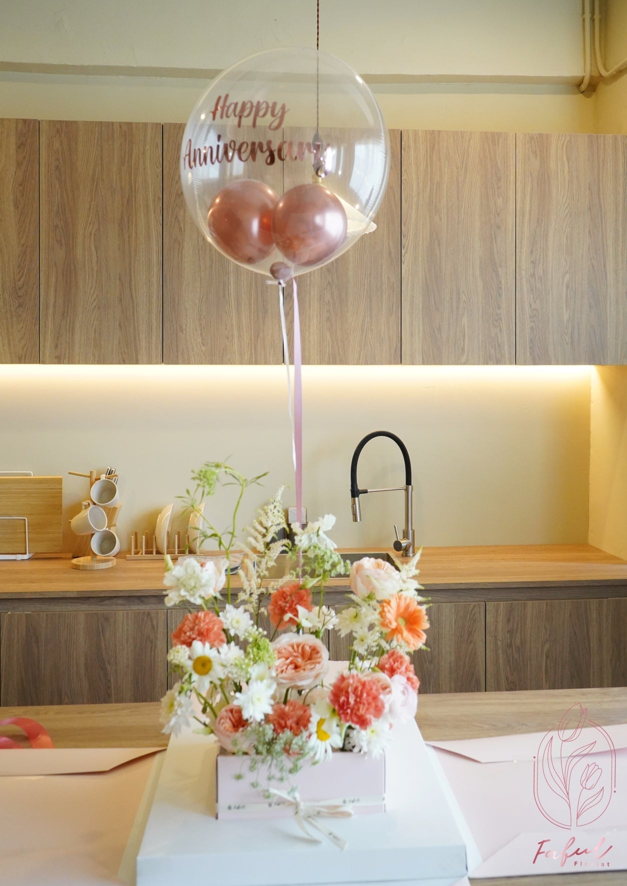 Orange Hermes | Juliet Garden Rose - Fresh Flowers - Flower Box - Carnation - For Mum - Rose - 2