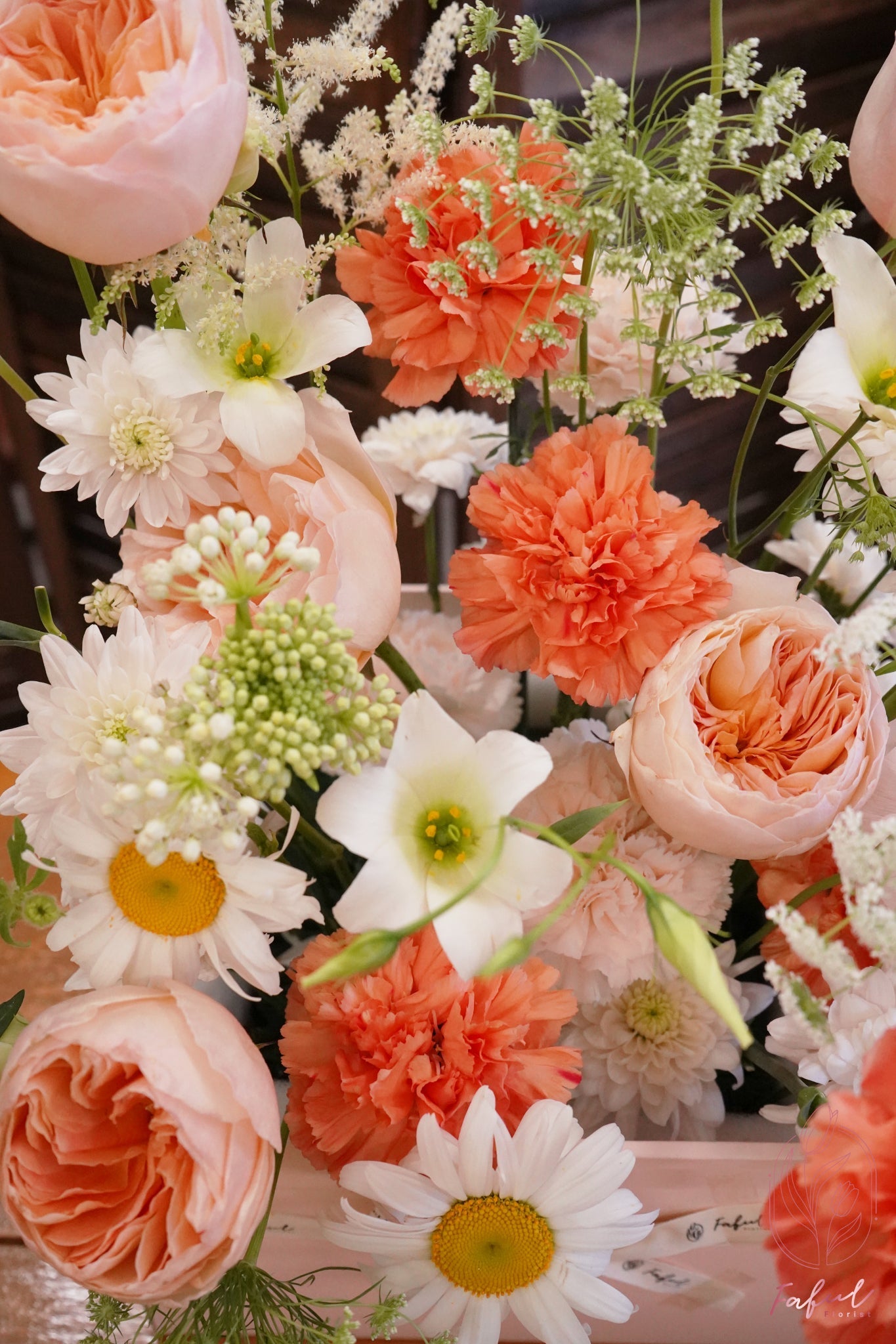 Orange Hermes | Juliet Garden Rose - Fresh Flowers - Flower Box - Carnation - For Mum - Rose - 5