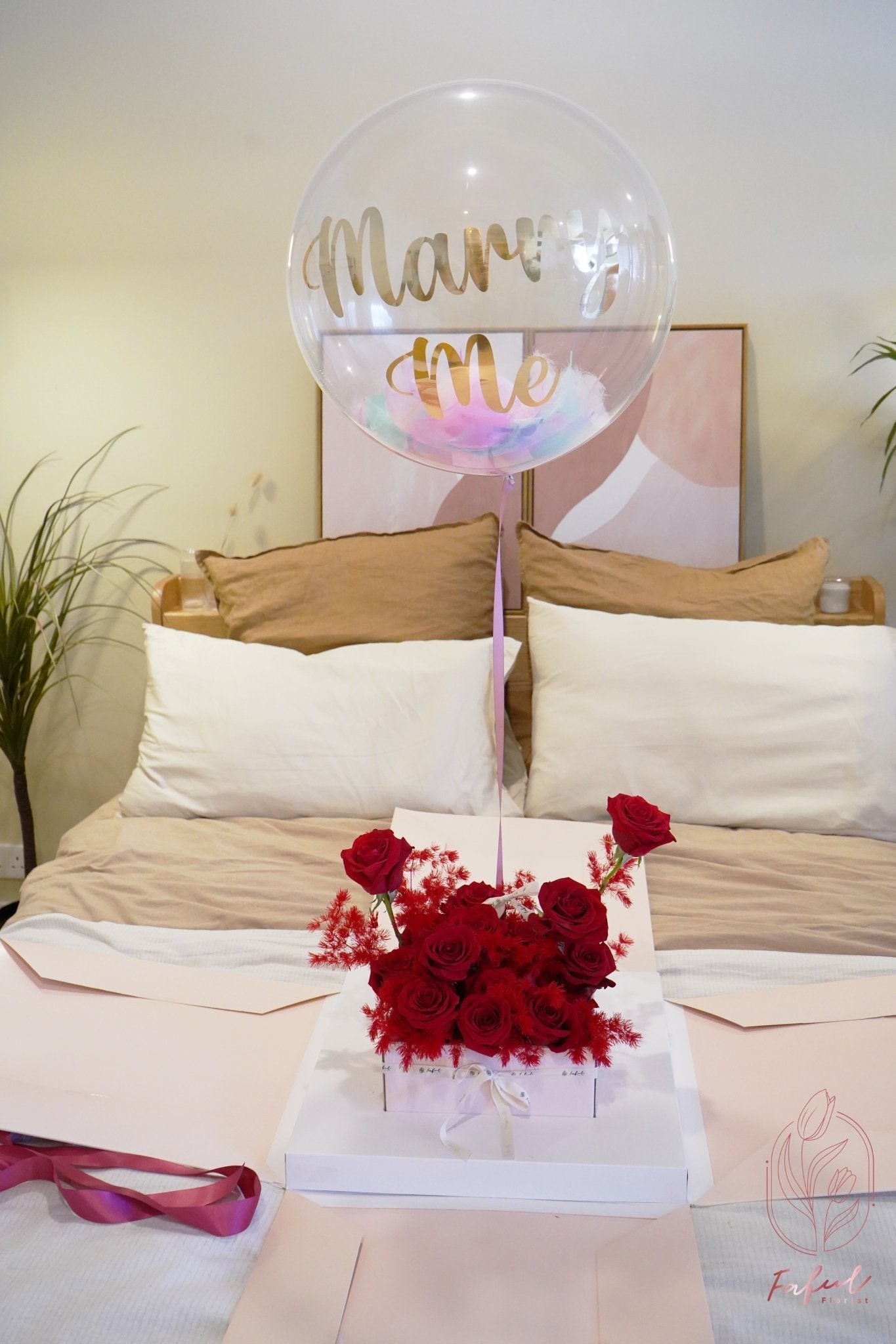 Red Romance | Red Rose - Fresh Flowers - Flower Box - Anniversary - Romance - Rose - 1