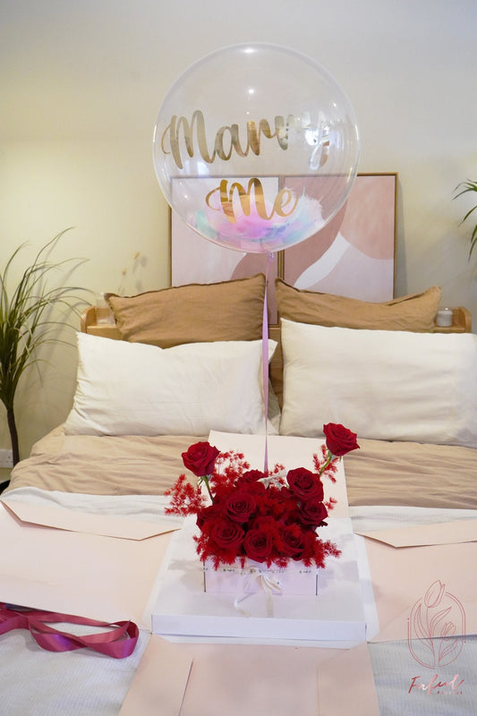 Red Romance | Red Rose - Fresh Flowers - Flower Box - Anniversary - Romance - Rose - 1