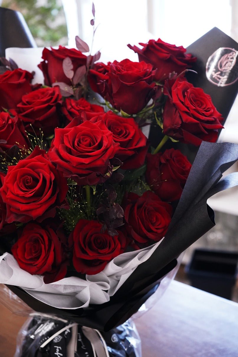 Red Rose | 20 Roses - Fresh Flowers - Bouquet - Bouquet - Proposal - Romance - 3