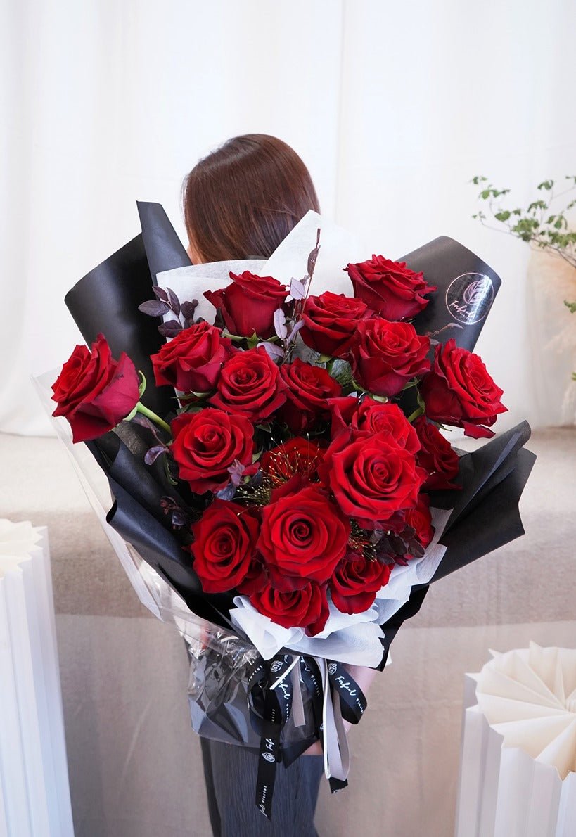 Red Rose | 20 Roses - Fresh Flowers - Bouquet - Bouquet - Proposal - Romance - 1