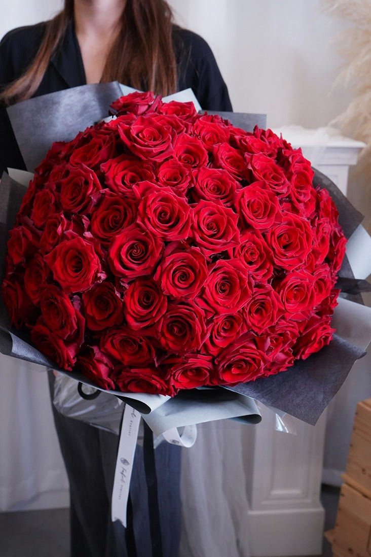 Red Rose | 99 Roses - Fresh Flowers - Bouquet - Bouquet - Proposal - Romance - 4