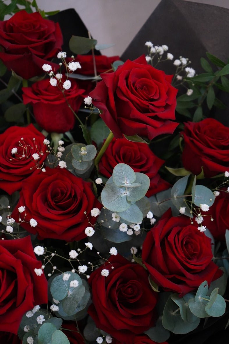 Red Rose (with Baby's Breath) - Fresh Flowers - Bouquet - Anniversary - Baby breath - Bouquet - 4