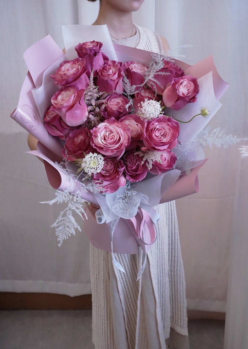 Serenity | Mauve Rose - Fresh Flowers - Bouquet - Birthday - Bouquet - For Mum - 1
