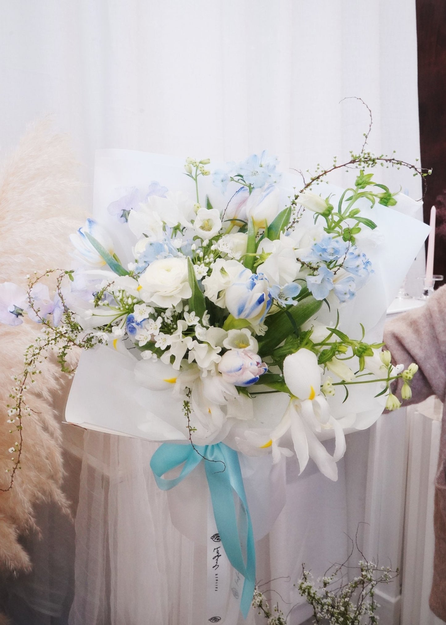 Sky Blue | Frozen Light Blue Tulip - Fresh Flowers - Bouquet - 2024vday - Anniversary - Bouquet - 4
