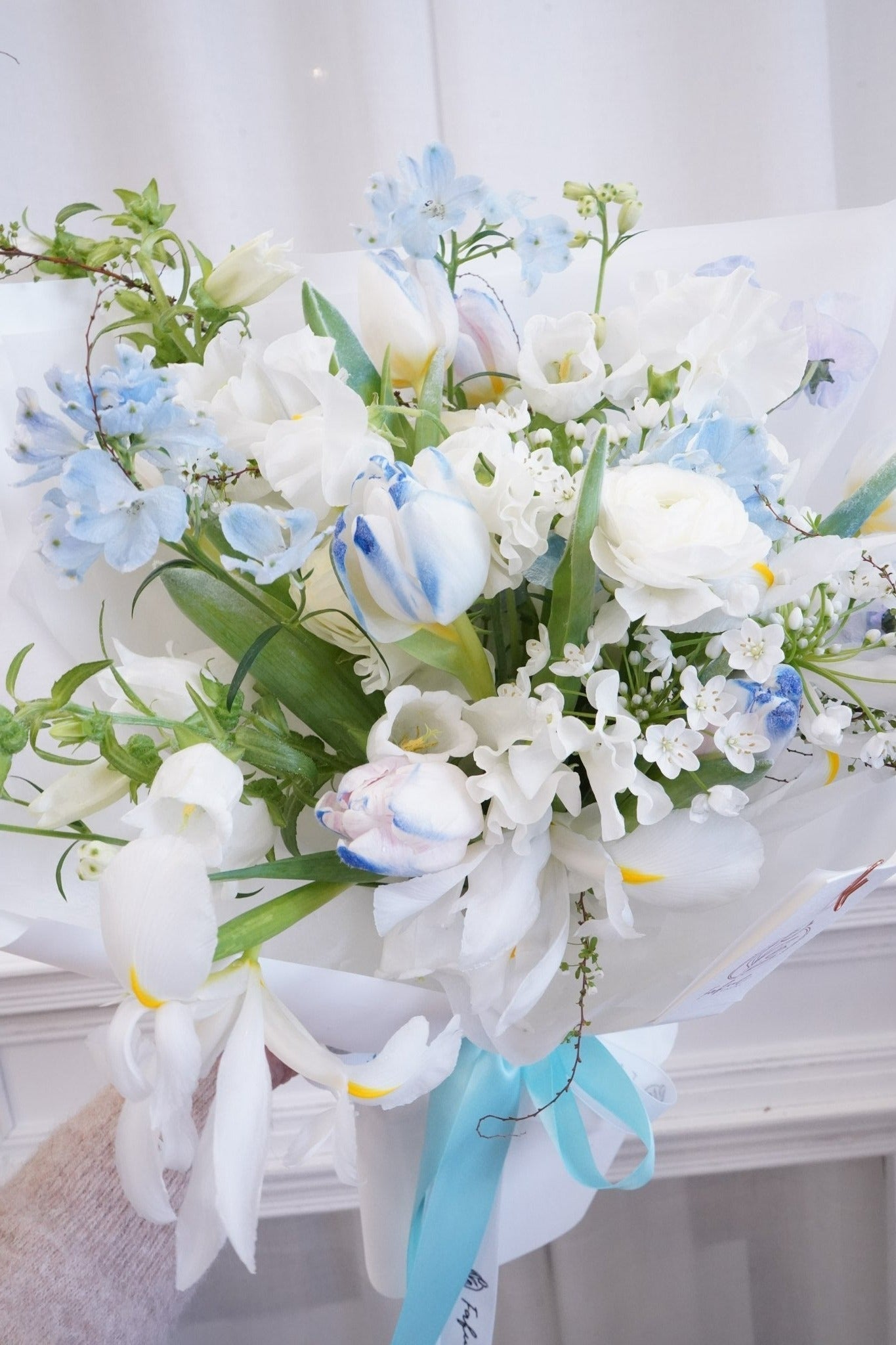 Sky Blue | Frozen Light Blue Tulip - Fresh Flowers - Bouquet - 2024vday - Anniversary - Bouquet - 3