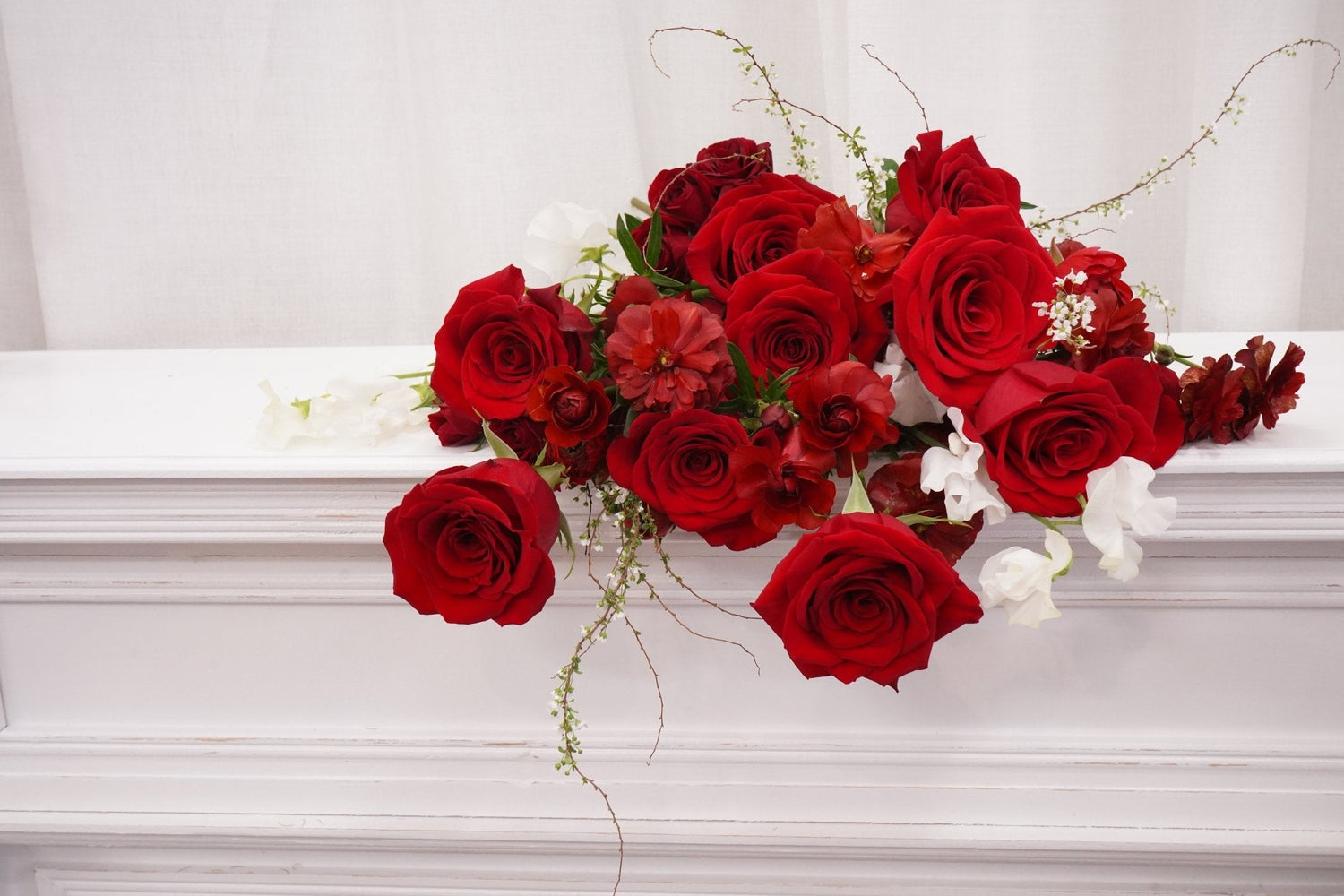 A romantic ensemble of Valentine's Day flowers for the year 2024, showcasing a diverse array of flowers