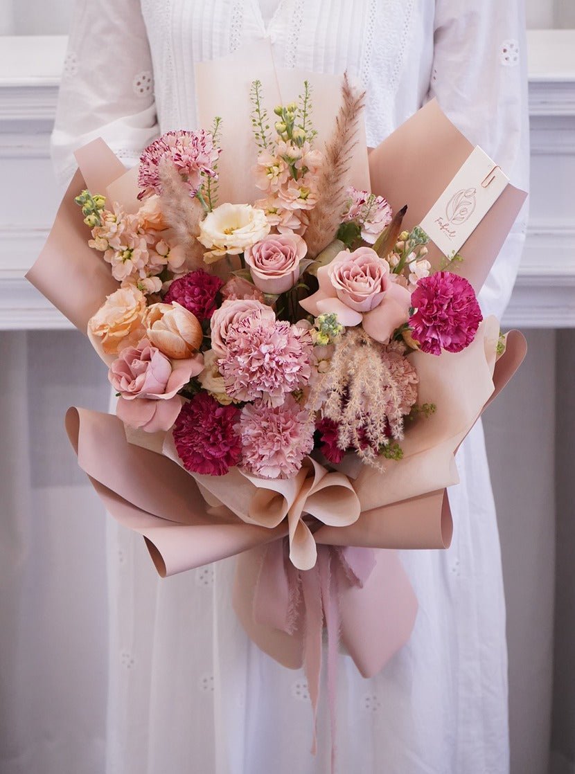 Beige | Cappuccino Rose - Fresh flowers, Roses- Superior - - Birthday - Bouquet - Romance - 7