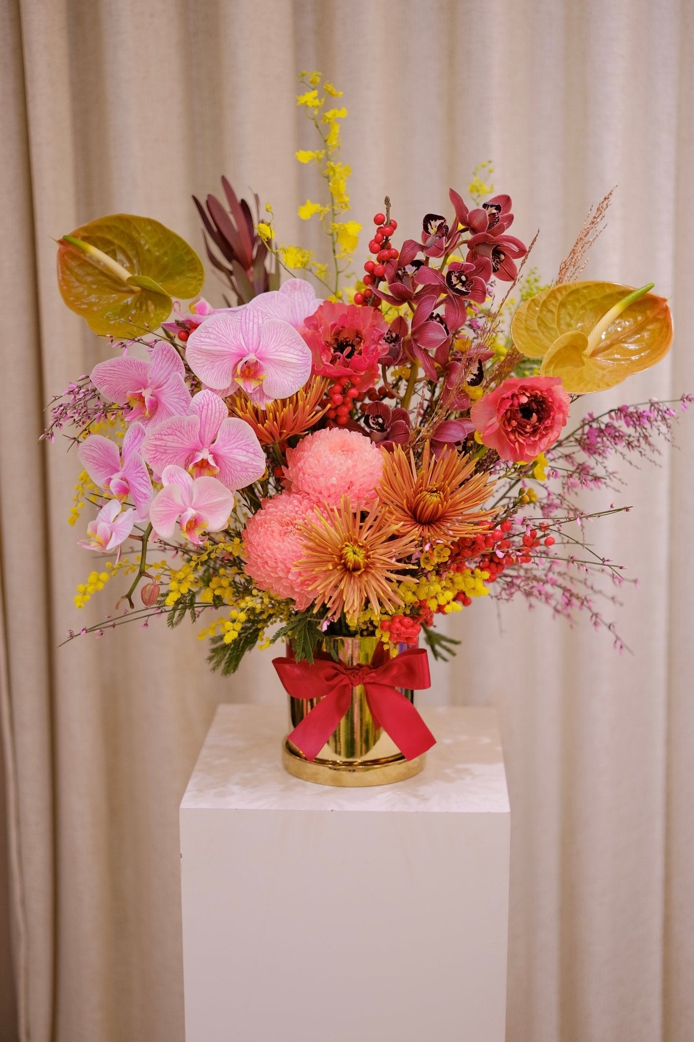 迎春接福 | Chinese New Year Centrepiece - Fresh flowers - 2025CNY - 1