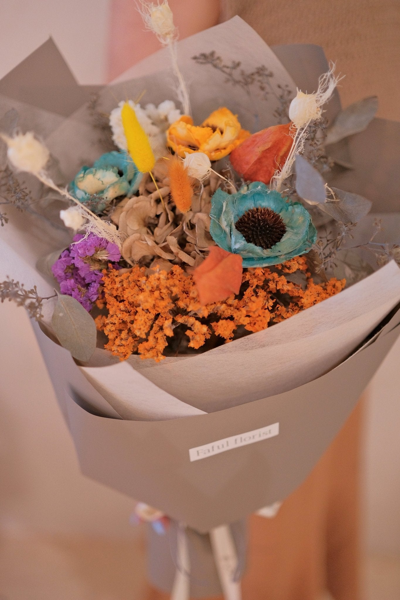 Grey | Dried Flowers - Dried Flowers - Bouquet - Bouquet - Dried flower - for him - 2