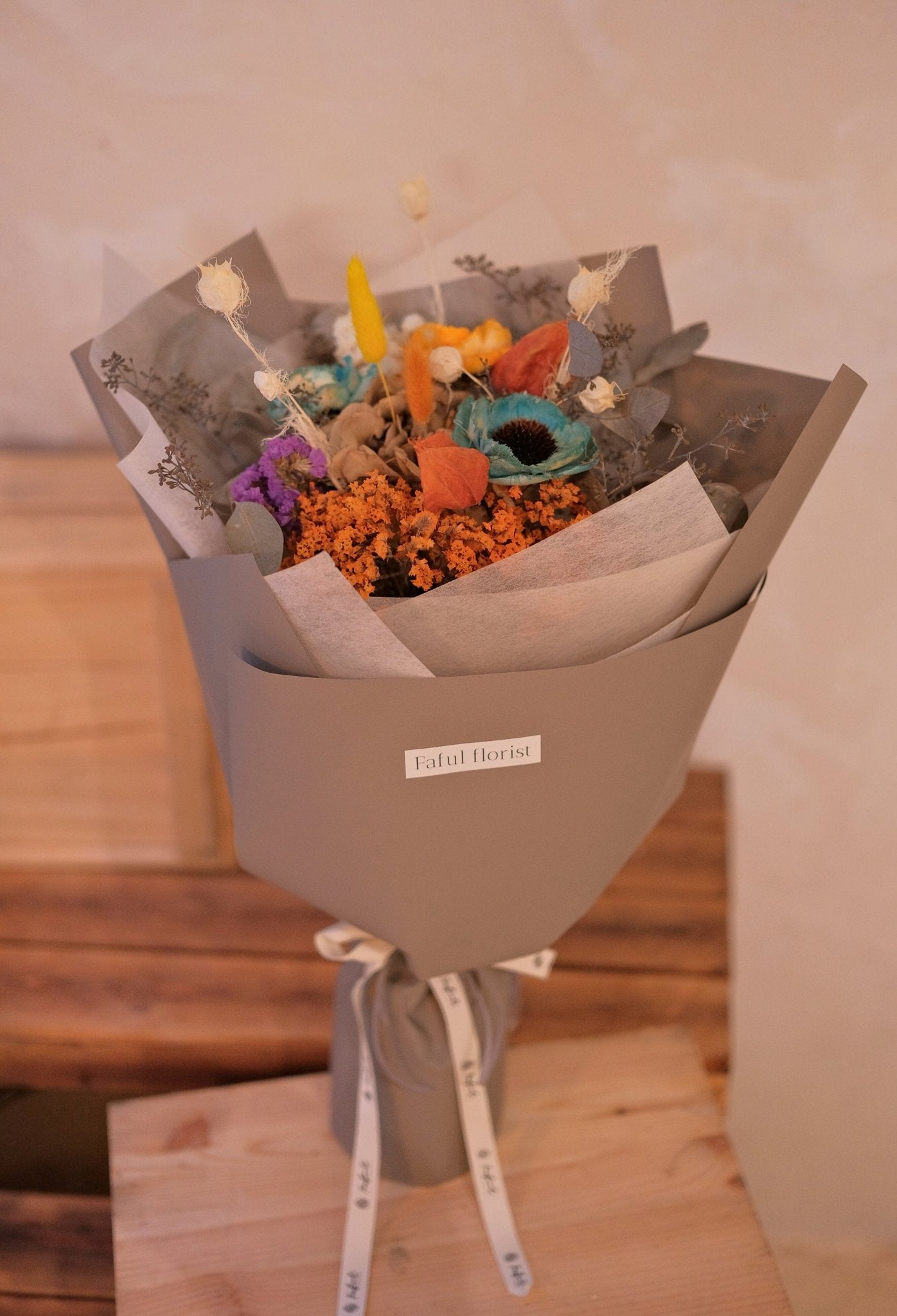 Grey | Dried Flowers - Dried Flowers - Bouquet - Bouquet - Dried flower - for him - 3