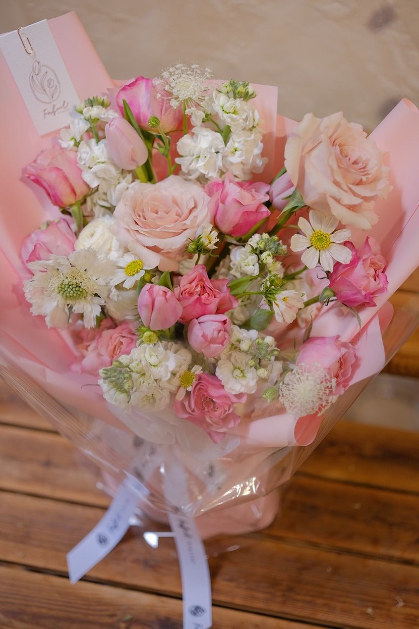 Petals of love | Rose & Tulip - Standard - Anniversary - Birthday - Bouquet - 1