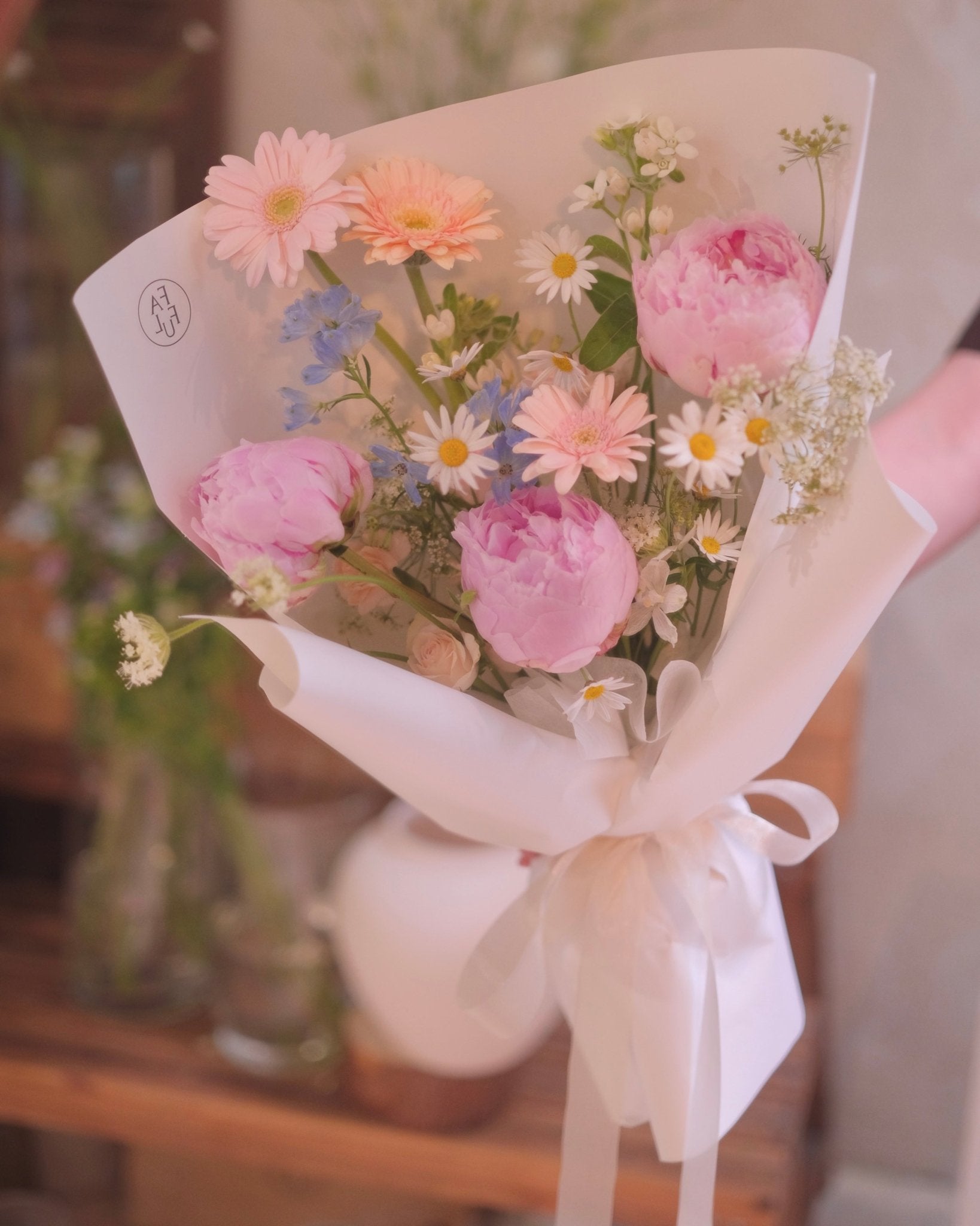 Soft Petal | Light Pink Peony - Fresh flowers - Anniversary - Birthday - Bouquet - 2