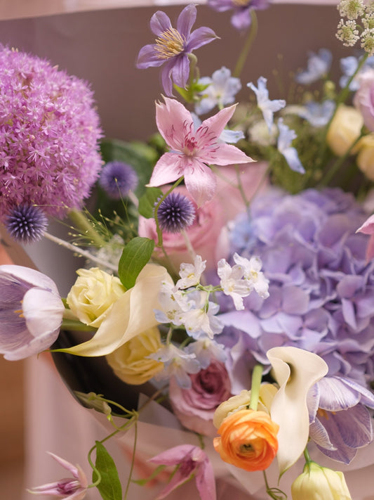 Violet Bliss |Purple Hydrangea - Fresh Flowers - Bouquet - Anniversary - Birthday - Bouquet - 2