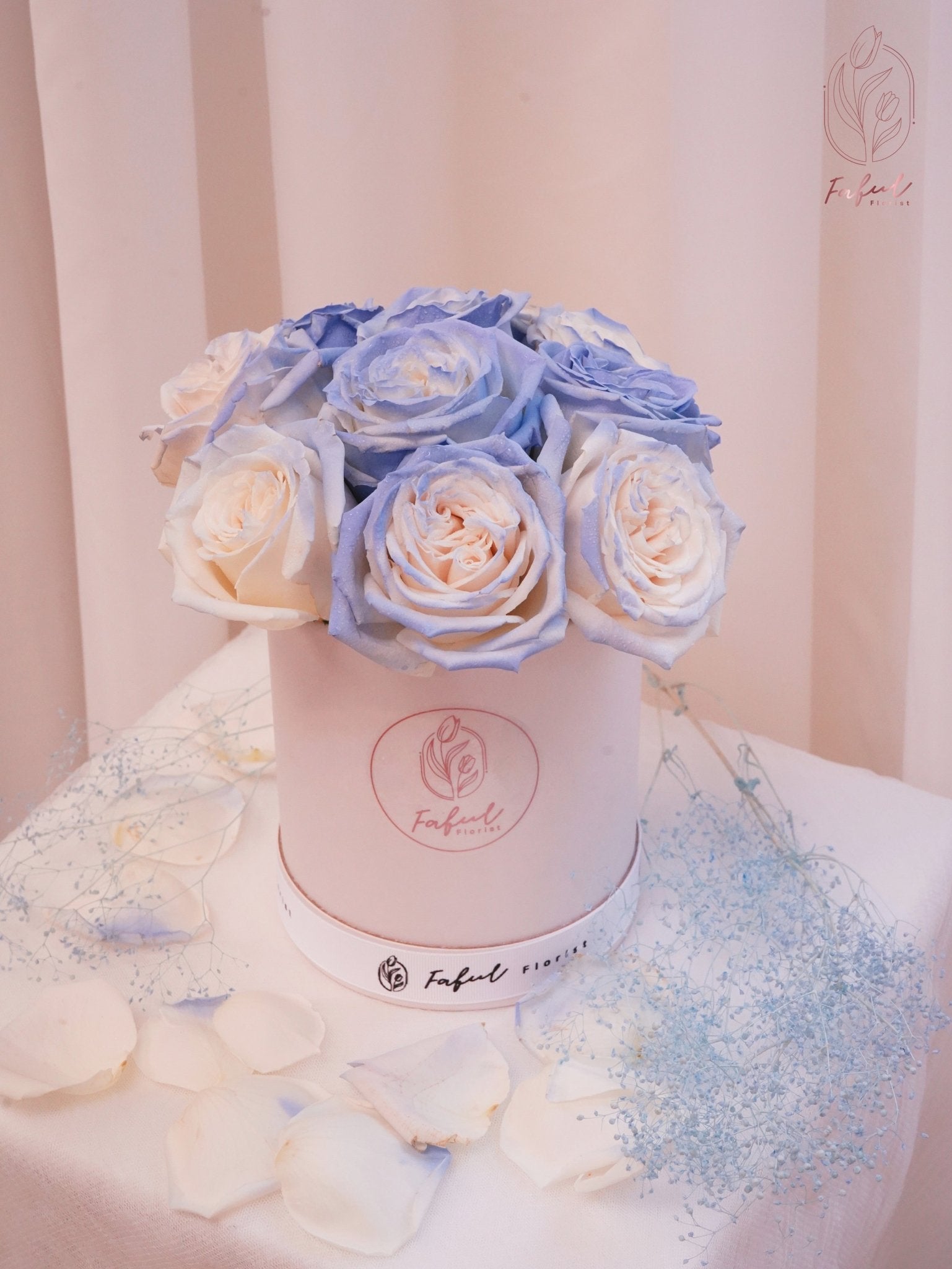 Frozen Blue Rose - Fresh flowers, Box, Roses- - - Anniversary - Flower box - Rose - 3