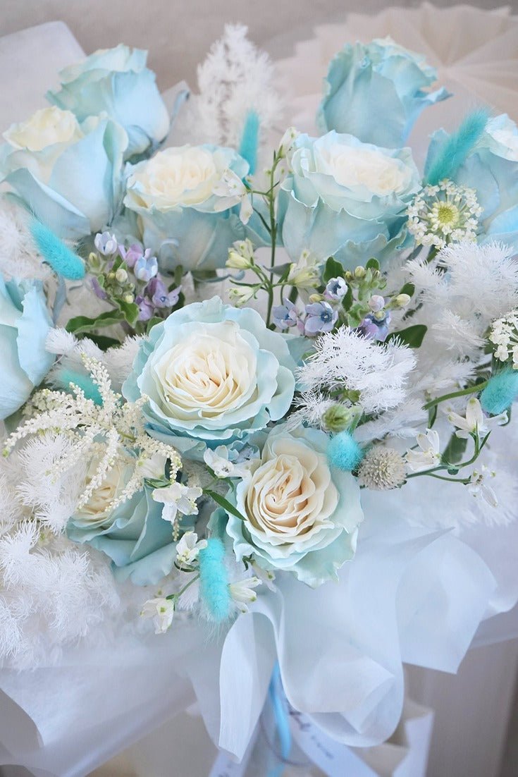 Baby Blue Rose - Fresh flowers, Roses- 10stems - - Bouquet - Rose - 2