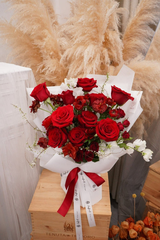 Everlasting love | Red Rose - Fresh flowers, Roses- 11 Stems - - 2024vday - Bouquet - 1