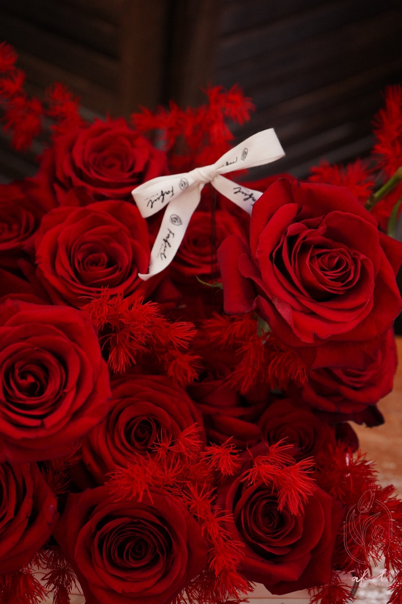 Red Romance | Red Rose - Fresh flowers, Roses- Red Romance -Feather - Anniversary - Romance - Rose - 4