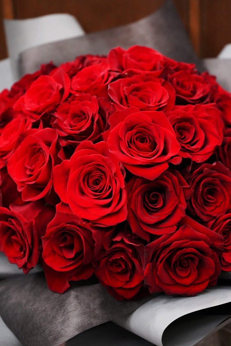 Red Rose (50 Stems) - Fresh flowers, Roses- - - Bouquet - Proposal - 2