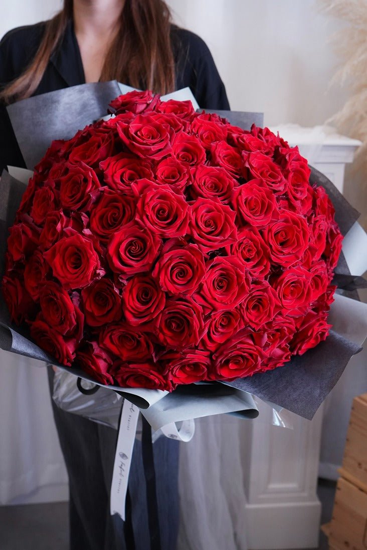 Red Rose (99 Stems) - Fresh flowers, Roses- - - Bouquet - Proposal - 4