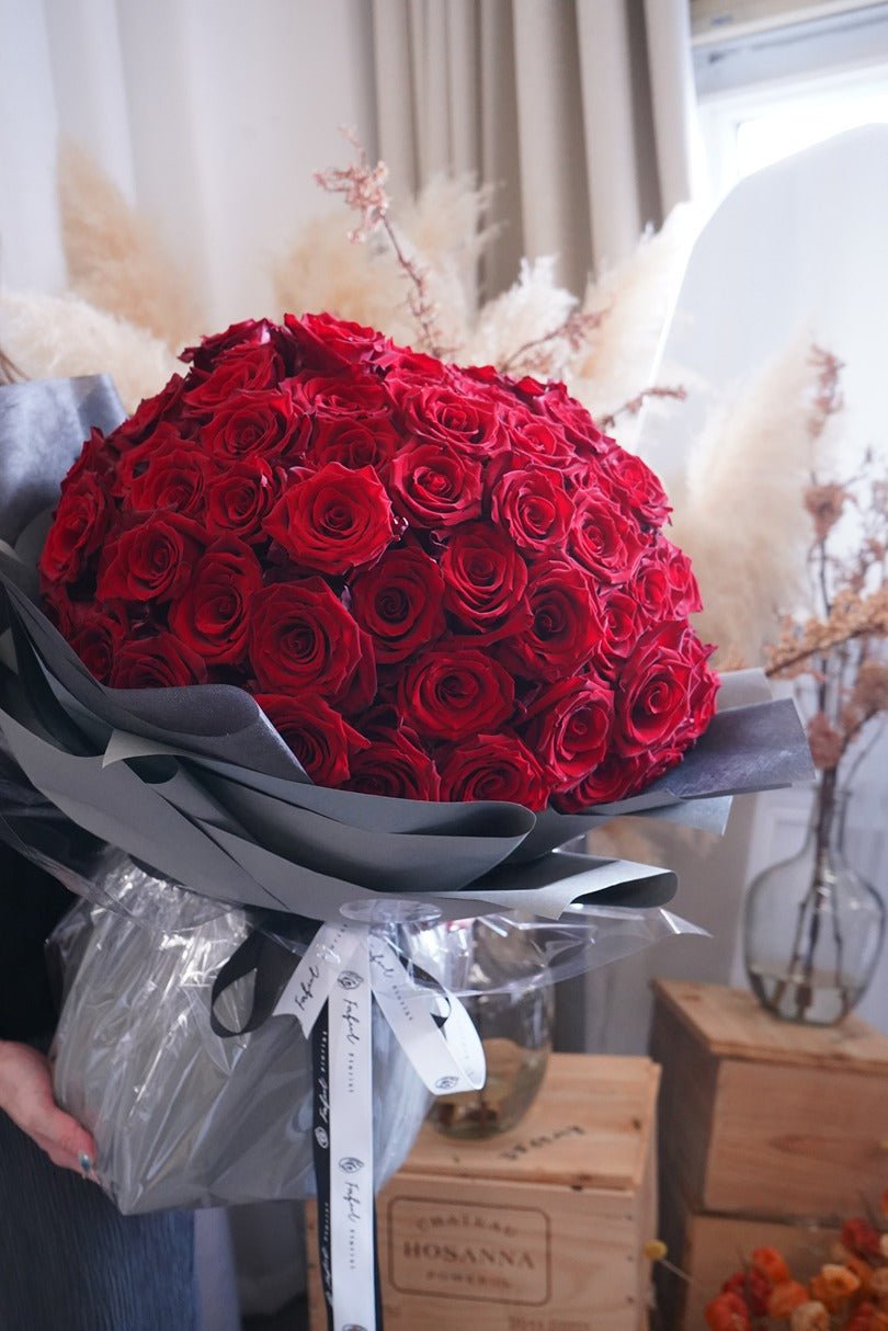Red Rose (99 Stems) - Fresh flowers, Roses- - - Bouquet - Proposal - 3