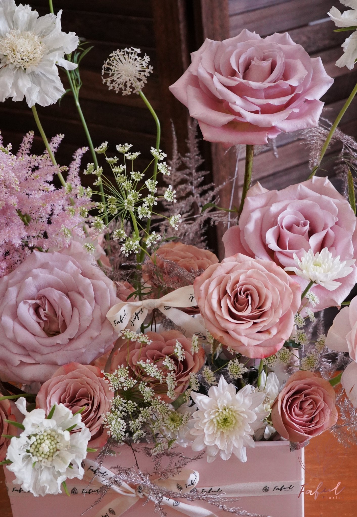 Rosewater (Quicksand & Cappuccino Rose) - Fresh Flowers - Flower Box - Anniversary - For Mum - Rose - 2