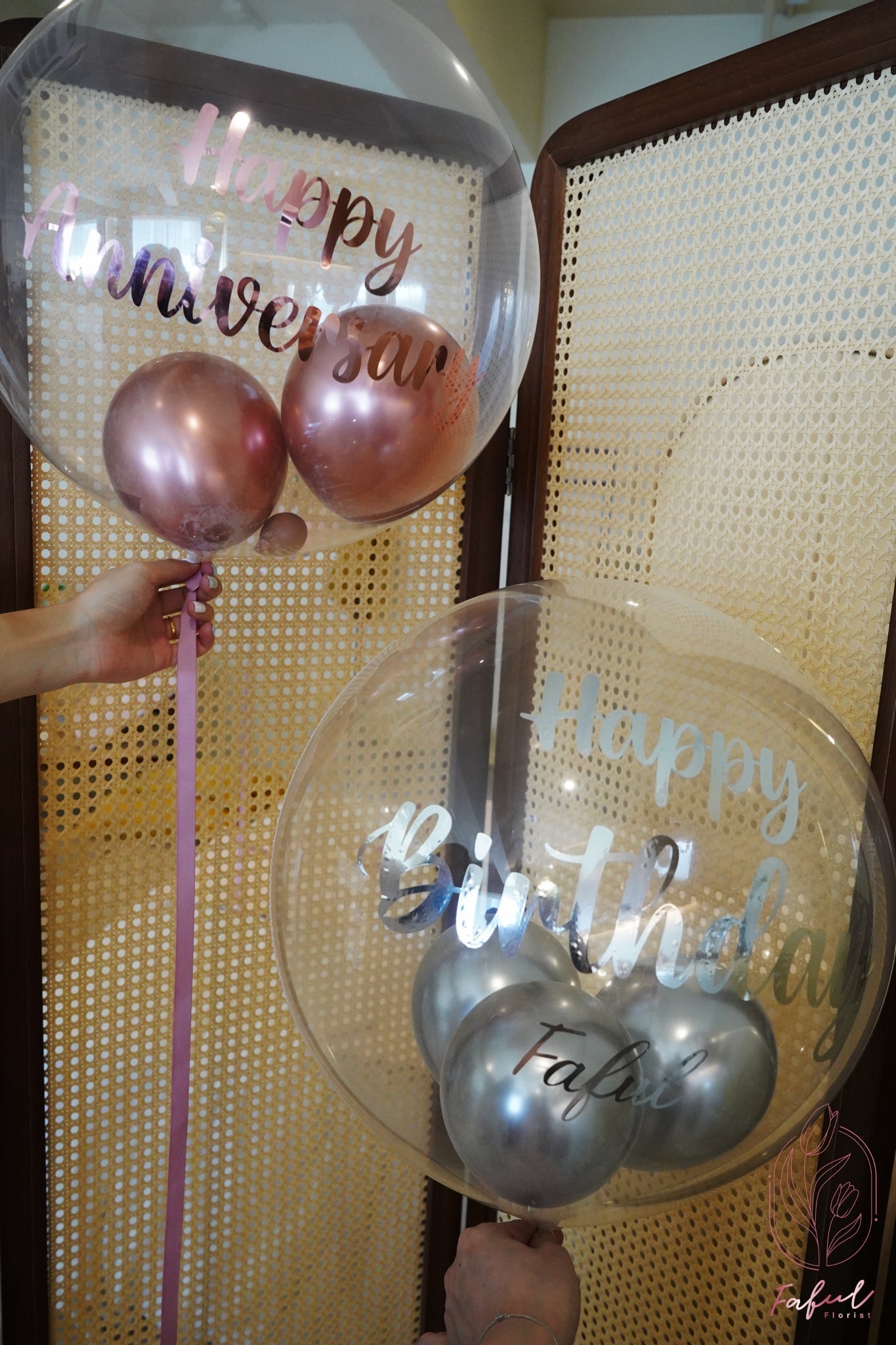 Sahara | Chanel Rose - Fresh flowers- Chanel Rose - Crystal Balloon 18 inch (+$200) - Feather - Surprise Box - - 6