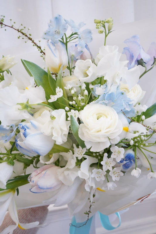 Sky Blue | Frozen Light Blue Tulip - Fresh Flowers - Bouquet - 2024vday - Anniversary - Bouquet - 2