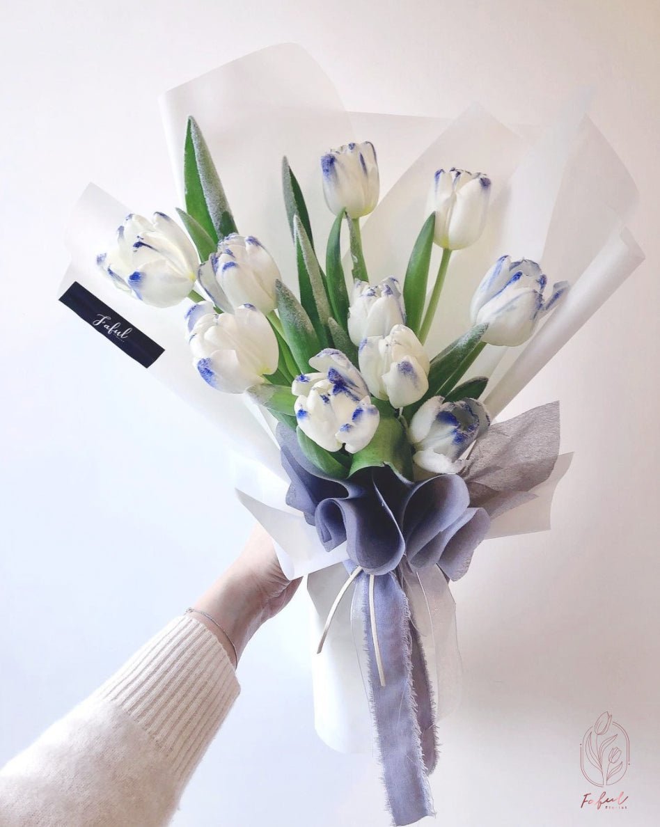 Snowflake (Frozen Light Blue Tulip) | Light Blue Tulips - Fresh Flowers - Bouquet - Bouquet - for him - Speedy Recovery - 3