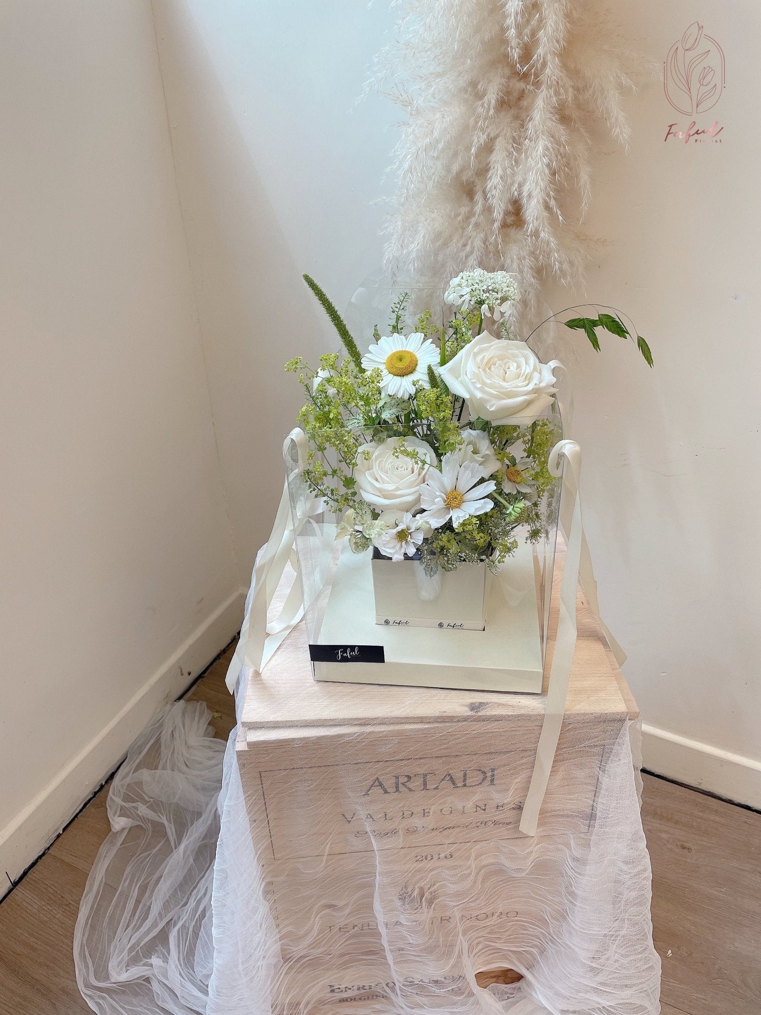 Summer Garden | White Rose - Fresh flowers, Box, Roses- - - Flower box - Speedy Recovery - 2