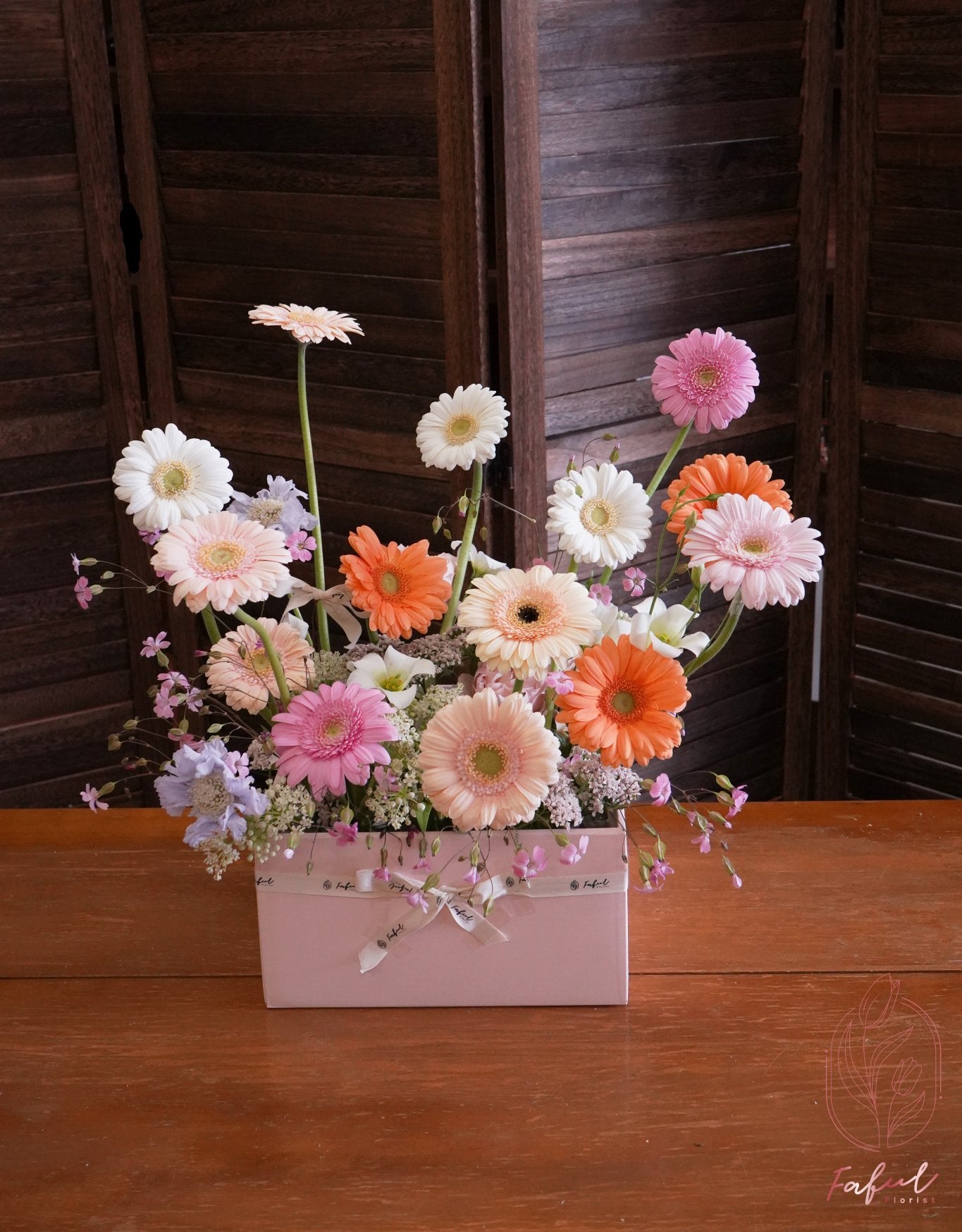 Summer Vibes | Gerbera - Fresh flowers, Box, Roses- Summer Vibes -Feather - Surprise Box - - 3